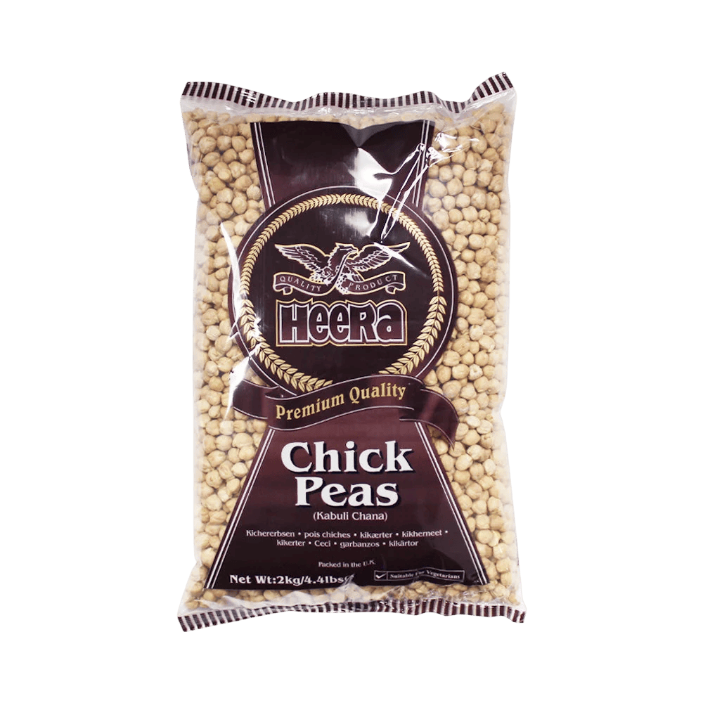 Heera ChickPeas 2kg in transparent packing | Ideal Indiska LIVS