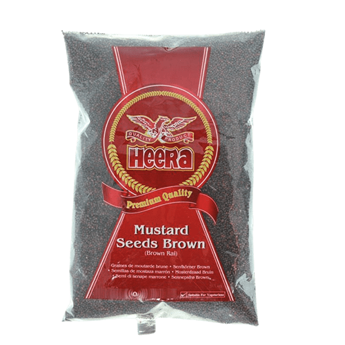 Heera Brown Mustard Seeds 400g in clear pouch packing. | Ideal Indiska LIVS