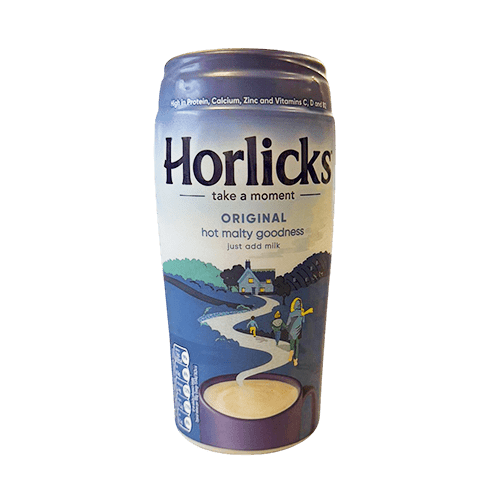 blue and white plastic jar of Horlicks Original Malted Drink 400g | Ideal Indiska LIVS