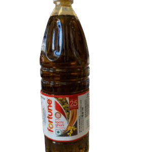 Fortune Kachi Ghani Pure Mustard Oil 1 Litre bottle.