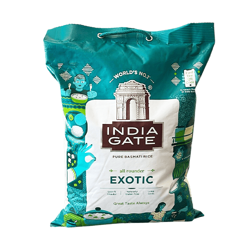 India Gate Exotic Basmati Rice 5kg | Ideal Indiska LIVS