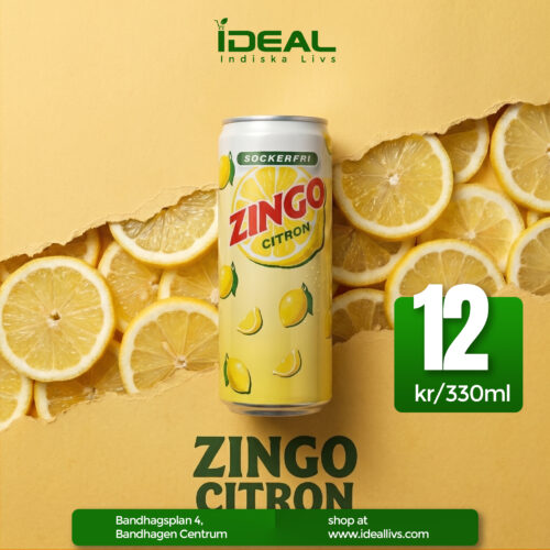 Zingo Zero Citron 33cl – Sugar-Free Lemon Soft Drink