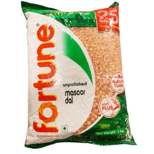 Fortune Unpolished Masoor Dal Washed 1Kg