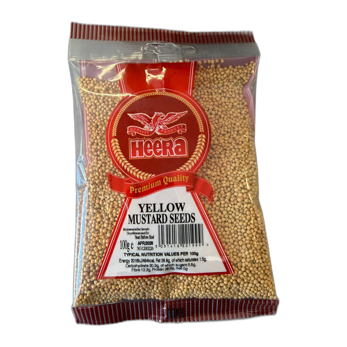 Heera Yellow Mustard Seeds 100g - For Pickling & Tempering