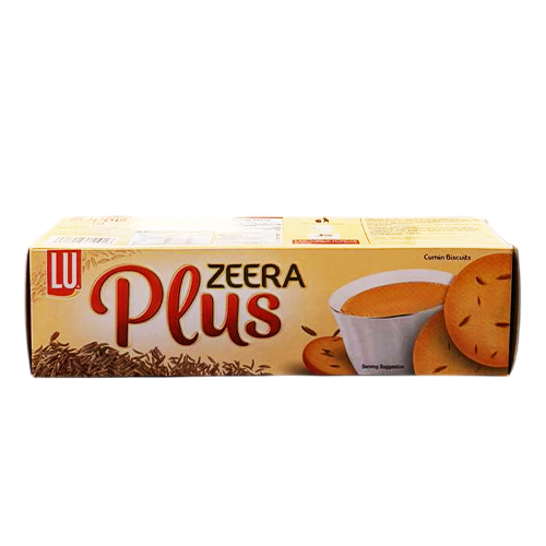 LU Zeera Plus Biscuits 100g - Cumin-Flavoured Pakistani Tea Biscuits