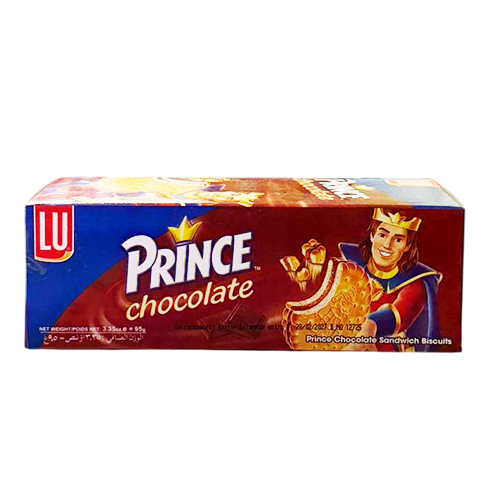 LU Prince Chocolate Biscuits 72g - Pakistani Chocolate Cream Sandwich Cookies | Ideal Indiska LIVS