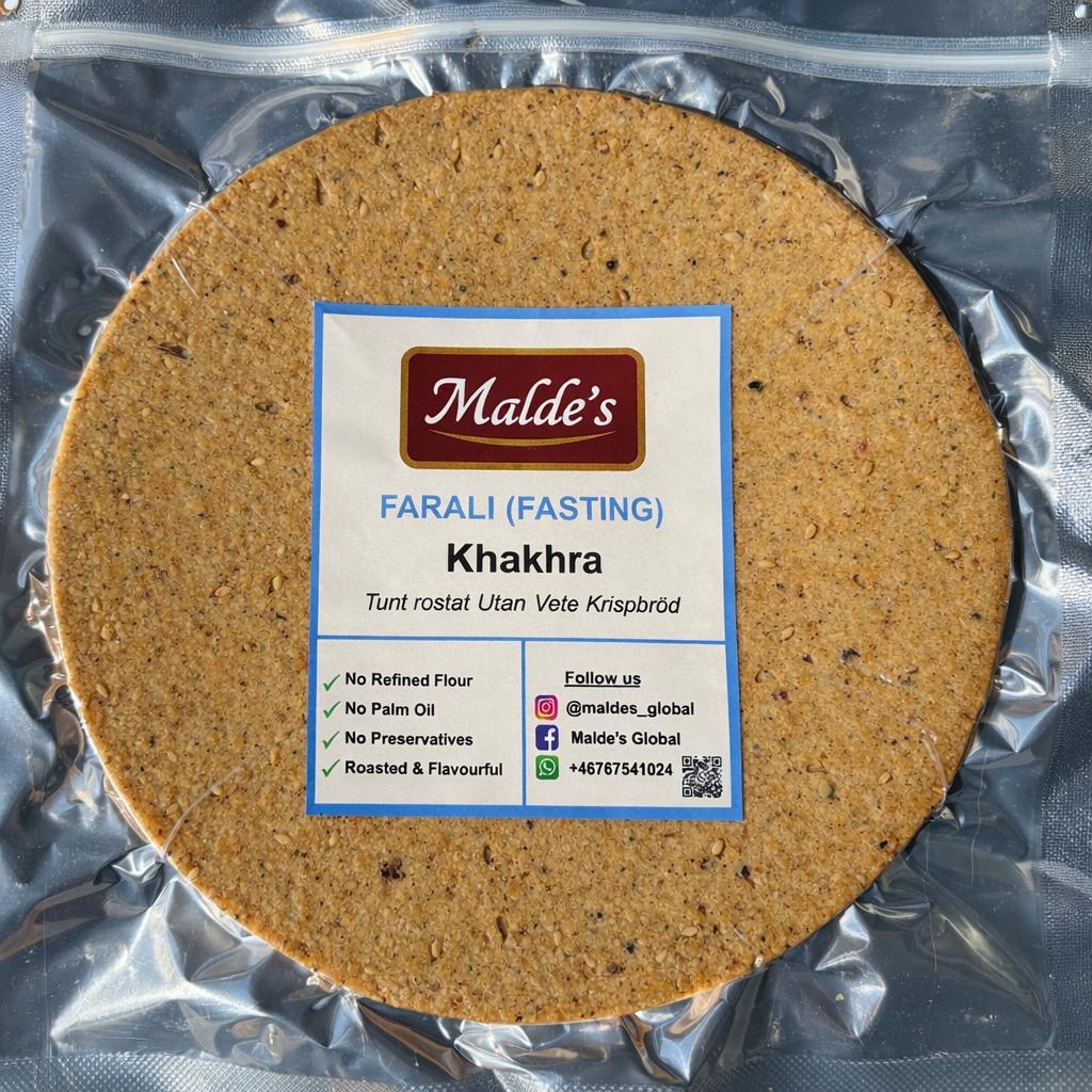 Malde's Farali (Fasting) Khakhra 200g - Vrat-Friendly Gujarati Crispbread | Ideal Indiska LIVS