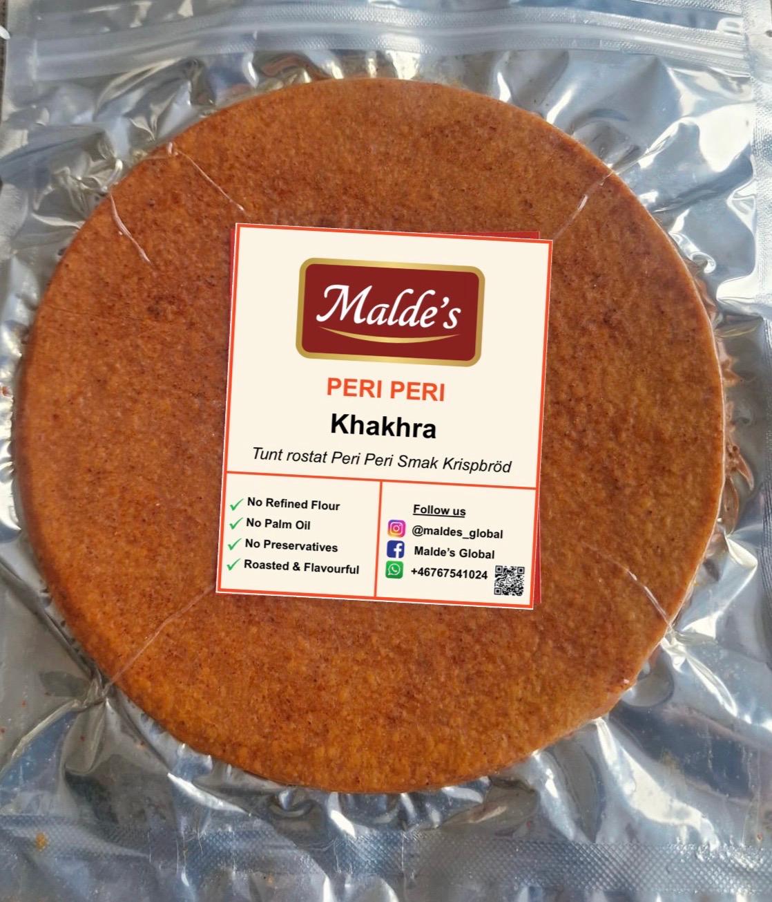 Malde's Peri Peri Khakhra 200g - Spicy Gujarati Whole Wheat Crispbread | Ideal Indiska LIVS