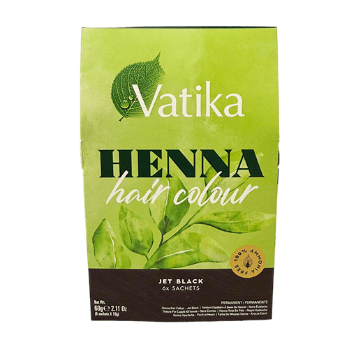 Vatika Henna Jet Black Hair Color 60g Sachet | Ideal Indiska LIVS