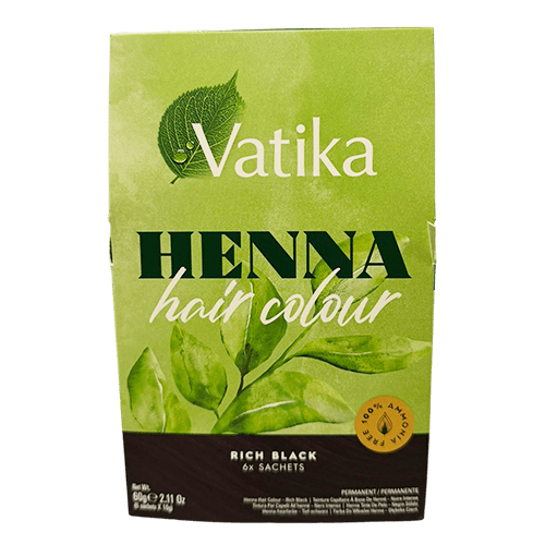 Vatika Henna Rich Black Hair Color 60g Sachet pack | Ideal Indiska LIVS