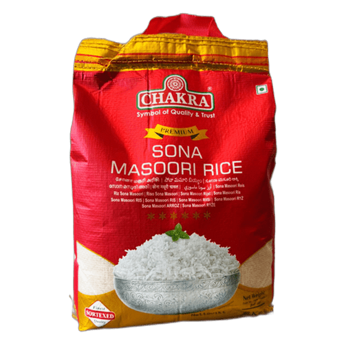 Chakra Sona Masoori Rice 5kg - Premium South Indian Everyday Rice | Ideal Indiska LIVS