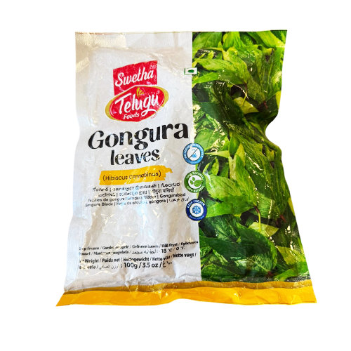 Swetha Telugu Foods Gongura Leaves 100g - Dried Sorrel Leaves for Telugu Cooking