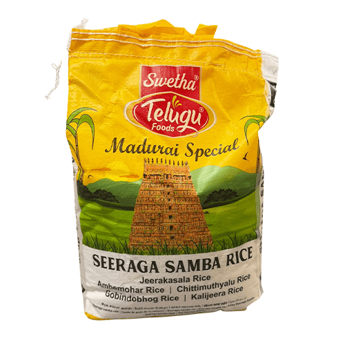 Swetha Telugu Foods Seeraga Samba Rice 5 Kg | Ideal Indiska LIVS
