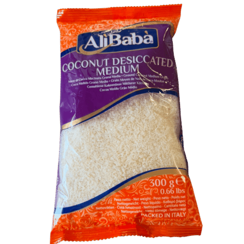 AB Desiccated Coconut Medium 300g - For Curries, Ladoo & Barfi