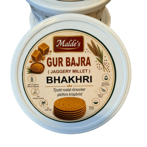 Malde's Gur Bajra Bhakhri 200g – Sweet Pearl Millet Crispy Flatbread | Ideal Indiska Livs | Ideal Indiska LIVS