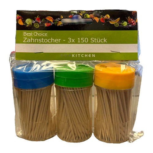 Best Choice Wooden Toothpicks – Pack of 3