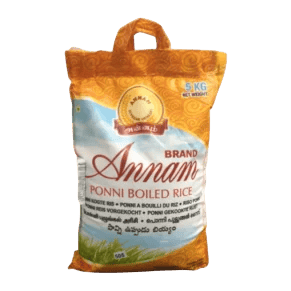 Annam Ponni Boiled Rice 5kg – Authentic South Indian Parboiled Rice | Ideal Indiska LIVS