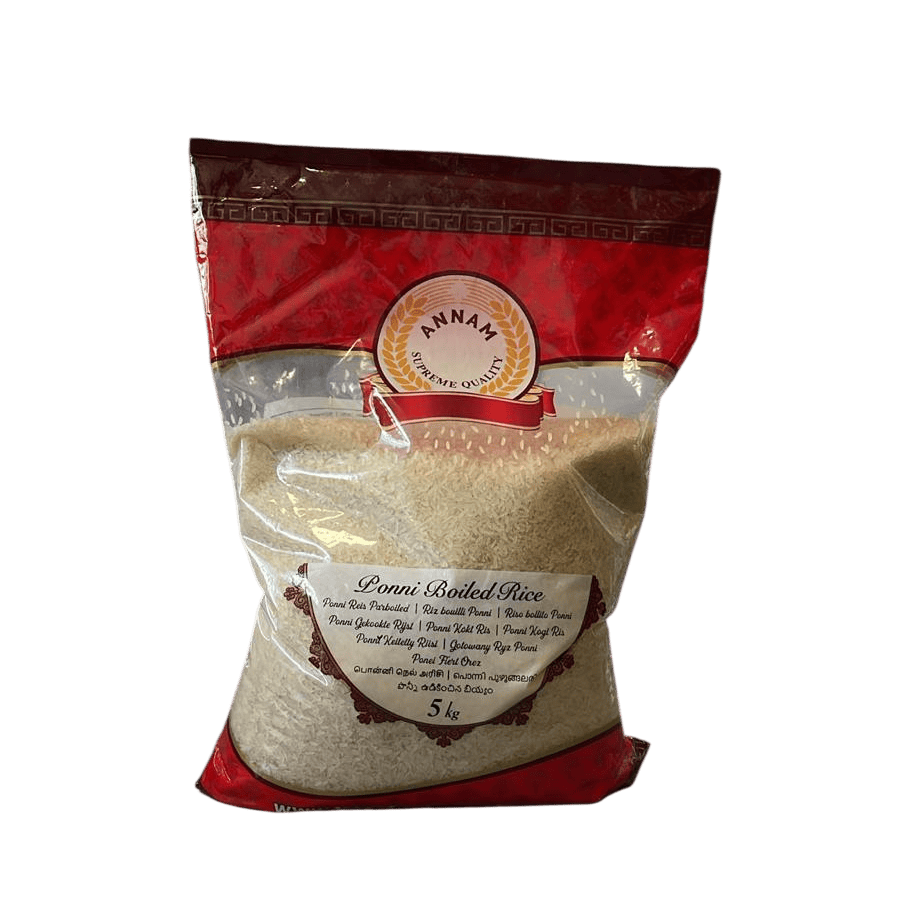 Annam Ponni Boiled Rice 5kg – Authentic South Indian Parboiled Rice | Ideal Indiska LIVS