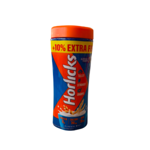 red and blue bottle of Horlicks Classic Malt 500g