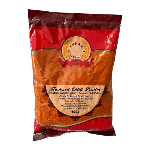 Annam Kashmiri Chilli Powder 400g - Mild Red Colour | Ideal Indiska LIVS